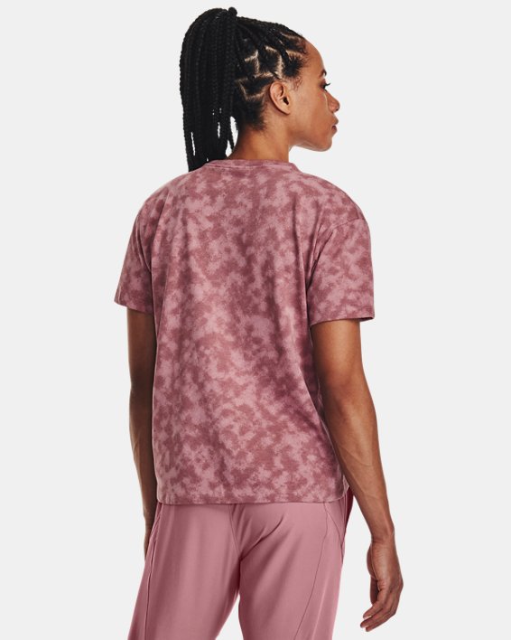 T-shirt épais à manches courtes imprimé UA Logo pour femme, Pink, pdpMainDesktop image number 1